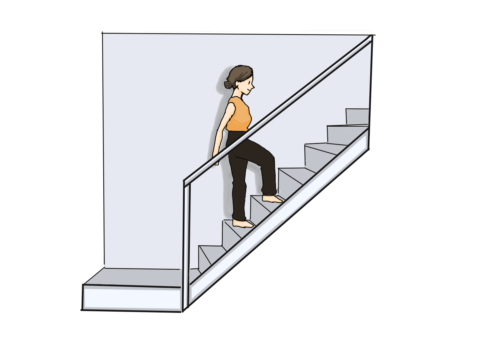 階段を上る